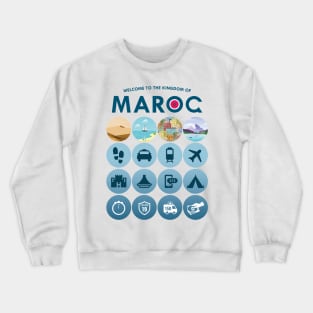 Iconic Morocco travel guide T-shirt Crewneck Sweatshirt